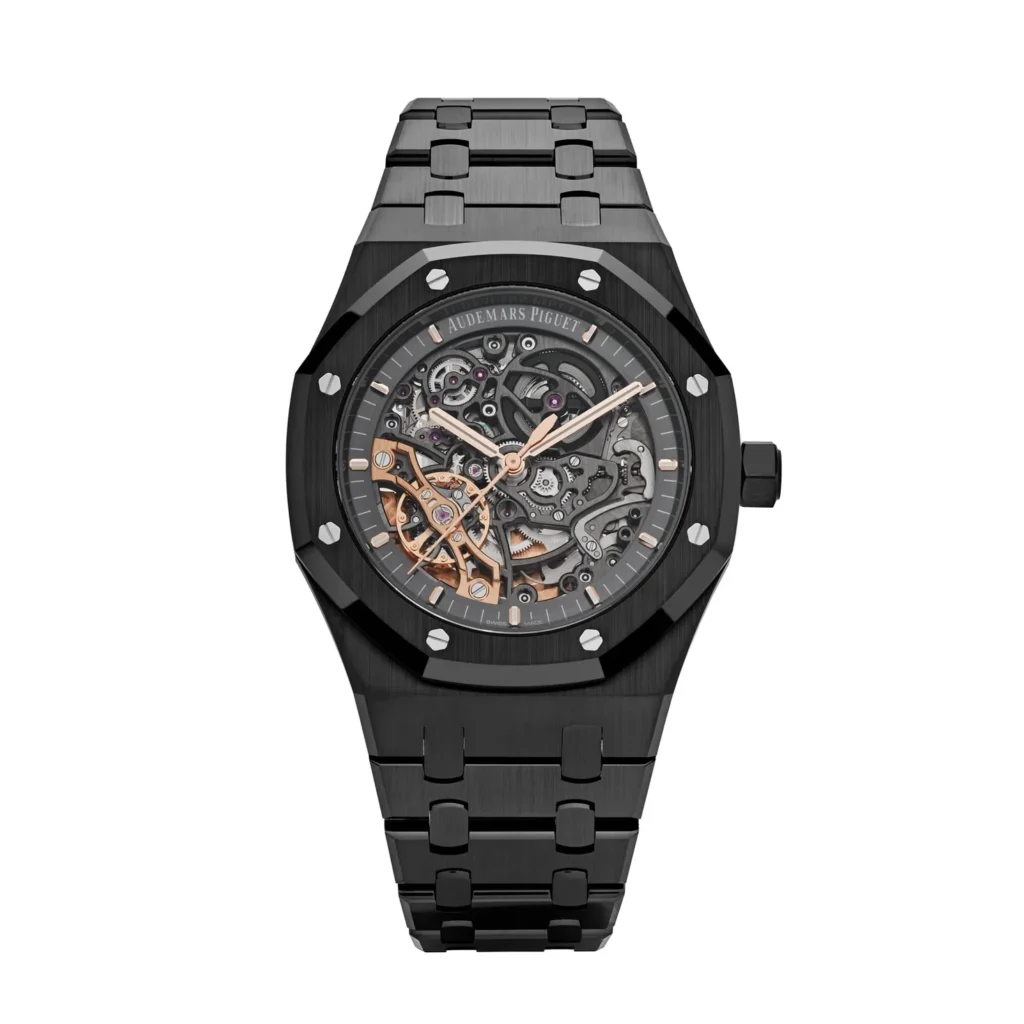 AP ROYAL OAK DOUBLE BALANCIER SQUELETTE NOIR