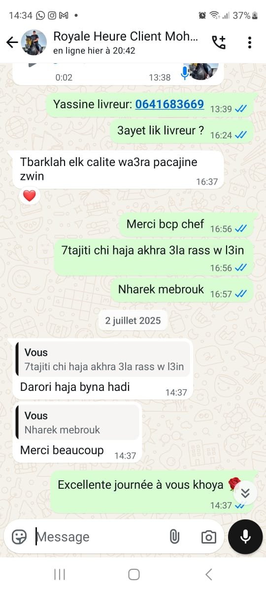 Témoignage client WhatsApp 2